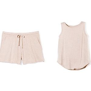 Soma Sleep Set Brushed Cozy Rib Pajama Lounge Medium